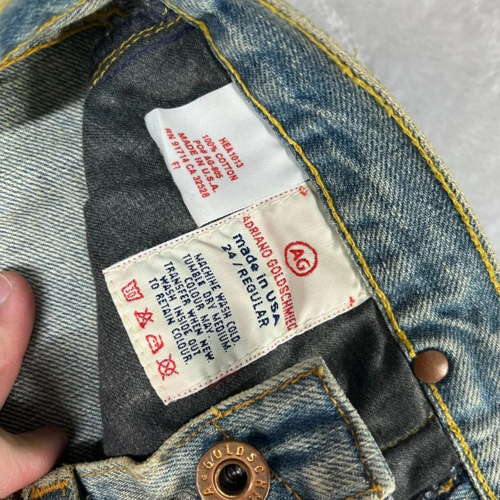 AG Adriano Goldschmied Bootcut Jeans Women's Blue Denim Classic USA Made - 26X33